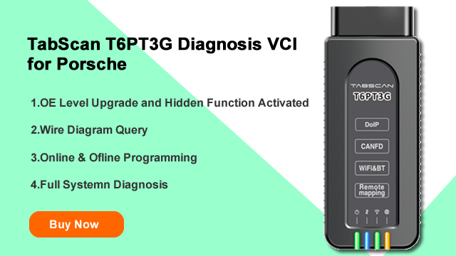 TabScan T6PT3G Diagnóstico VCI para Porsche
