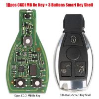 50pcs Original CGDI MB Be Key V1.3 com Smart Key Shell 3 Botão para Mercedes Benz Obter 10 Tokens Grátis para CGDI MB