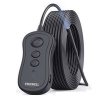 FOXWELL WiFi endoscópio 5.5mm sem fio boroscópio câmera de inspeção 1080P HD impermeável com luz para iPhone, Android e Tablet