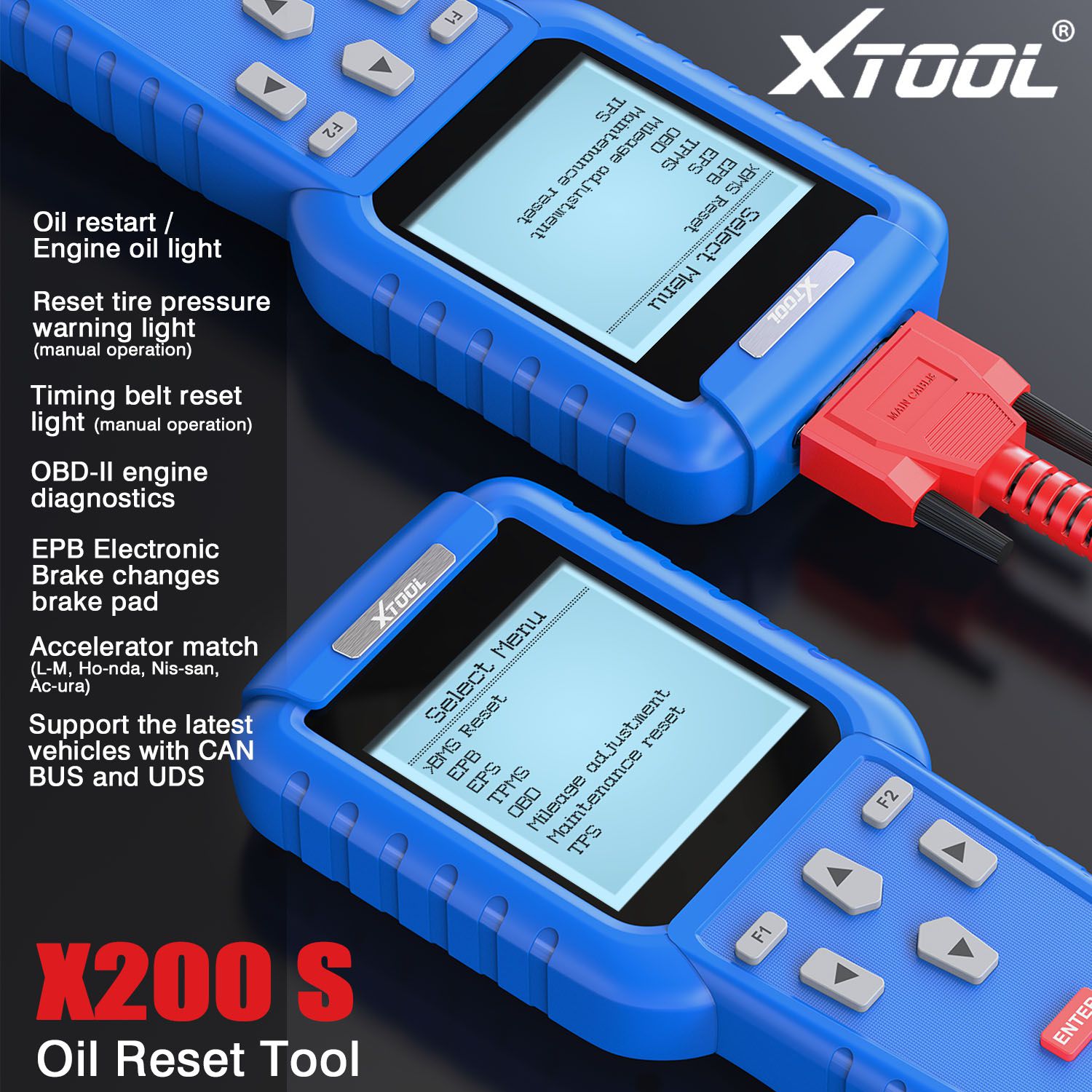 XTOOL Oil Reset Tool X-200S X200S Frete Grátis por DHL