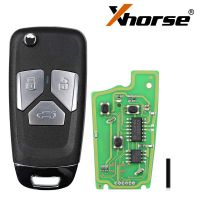 Xhorse XKAU01EN Fio Universal Flip Remote Chave 3 Botão para Audi 5 pçs/lote