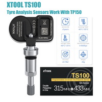 Os sensores da análise dos pneus de XTOOL TS100 433 MHz 315 MHz trabalham com ferramentas automotivas do reparo do pneu do sistema de monitoração TP150/TP200 TPMS